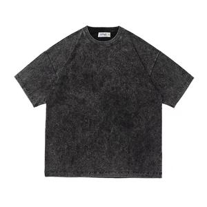 Camiseta lavada con ácido de algodón pesado Vintage de alta calidad con logotipo personalizado Camiseta vintage lisa con logotipo estampado gráfico para hombre - Product Image 2