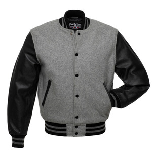Vente en gros de veste universitaire de baseball en laine pour hommes - Product Image 4