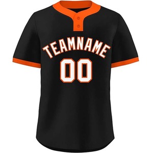 Manches courtes personnalisé nom de l'équipe broderie imprimé haute qualité vêtements de sport Baseball et Softball porter Jersey bouton chemises adultes - Product Image 6