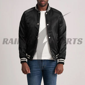 Blouson bombardier Offre Spéciale personnalisé de qualité supérieure pour hommes, veste universitaire en cuir de soie et laine, veste de baseball tendance pour le collège - Product Image 4