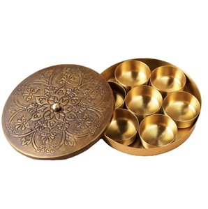 Brass Copper <b>Spice</b> Container Masala Dabba Handmade Design Brass Metal <b>Spice</b> <b>Box</b> Supplier High Quality Brass Masala <b>Box</b> - Product Image 1
