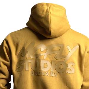 Sweat à capuche jaune moutarde pour homme, en molleton de coton lourd, poche kangourou, sweat à capuche décontracté, streetwear - Product Image 4