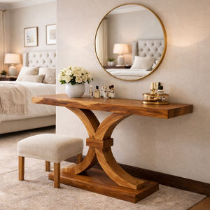 Mesa Consola de Madera Maciza de Suar o Monkey Pod de Alta Calidad, Diseño Moderno, Multiusos, Decoración para el Hogar, Comedor, Entrada, Sala de Estar - Product Image 6