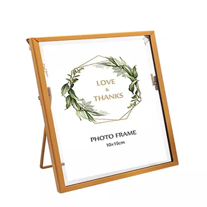 Cadre Photo Unique, suspension murale en métal et verre pour décoration murale, couleur marron, cadre en bois, suspension murale classique pour salon, cadre Photo - Product Image 2