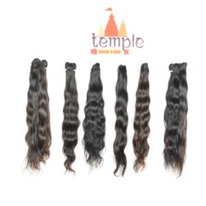 วิกผมคนแบบไม่ผ่านกระบวนการทางเคมีแบบไม่ผ่านกระบวนการเป็นลอนคลื่นลึกแบบดิบ100% จากอินเดีย - Product Image 4