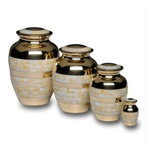 Decorative Brass <b>Keepsake</b> <b>Ashes</b> Urn with Customizable Engraving, Durable Design, and Floral Finish - Product Image 2