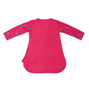 Kurti en coton brodé pour filles - Rose - Product Image 5