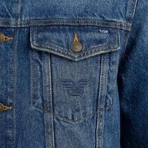 Veste en jean décontractée personnalisée pour hommes, grandes tailles, 100% coton, option logo sur le devant, respirante, veste d'hiver - Product Image 5