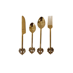 Utensilios de cocina Juego de cubiertos dorados Acero inoxidable 304 Juego de queso Precio al por mayor Regalos de fiesta de negocios elegantes Juego de cubiertos CLÁSICO - Product Image 4