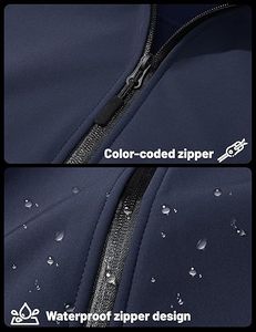 Veste de pluie d'hiver à étiquette privée, coupe-vent et imperméable, softshell en nylon polyester, col montant pour les activités de plein air - Product Image 4