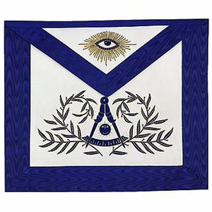 Freemason Masonic <b>Apron</b> Mark Master Mason York Rite Blue & White Silver - Product Image 3