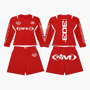 Conjunto Deportivo Ligero Unisex para Verano, Personalizable, con Camiseta de Cuello Redondo y Manga Corta, Estampado Técnico, para Hombre y Mujer - Product Image 3