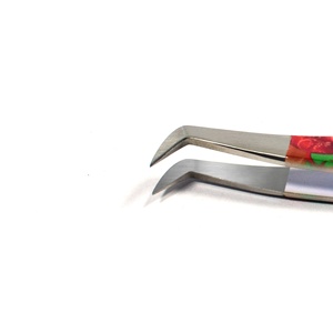 Pince à épiler pour extensions de cils sur le thème de Noël, recouverte de papier, droite, incurvée, pointue, en acier inoxydable, outil de maintien des cils - Product Image 4