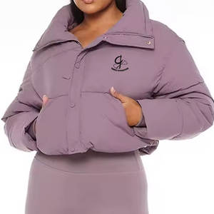 100% Polyester 2025 Winter Clothes Custom Ladies Breathable Puffer Down Jackets With Customizable Fabric - Product Image 1