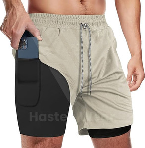 Shorts de compression pour hommes à prix avantageux, avec cordon de serrage à la taille, vêtements de sport pour la salle de sport, tenue de fitness, coupe ajustée, short d'entraînement - Product Image 5