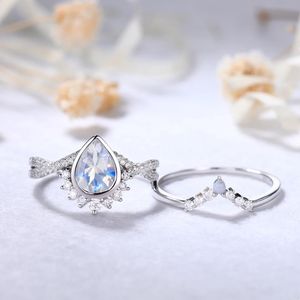 หินพลอยมูนสโตนสีรุ้งธรรมชาติดีไซน์ใหม่หรูหราเครื่องประดับทอง14kt แข็งปรับแต่งแหวนเพชรจริง - Product Image 2