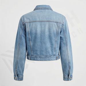 Chaqueta Vaquera Corta de Invierno para Hombre, Personalizable, OEM, de Alta Calidad, Transpirable, con Botones, Estilo Urbano, Venta al Por Mayor - Product Image 2