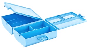 Double Divided Lunch Box With Secure Latch BPA-Free Compact Bento Box for School Work Snacks Meal Prep Containers From <strong>Turkey</strong> - Product Image 5