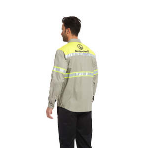 Camisa de Trabajo de Seguridad para Hombre, de Alta Visibilidad, Reflectante, de Manga Larga, de Algodón, Resistente al Fuego, Anti-UV, Antiestática e Impermeable - Product Image 4