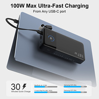 Batterie externe ultra-rapide 187W 25000mAh haute capacité avec écran LED, sorties Type-C et USB pour ordinateur portable et téléphone