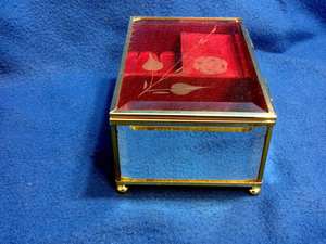 Sturdy Square Shape Glass Jewelry Ring <b>Boxes</b> With Golden Finished Perfect for Storing Rings <b>Necklaces</b> and Fine Accessories - Product Image 6