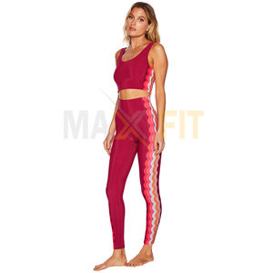 Conjunto de Sujetador deportivo de entrenamiento para mujer de diseño personalizado 2024, mallas deportivas transpirables, pantalones para Yoga, nueva moda, ropa deportiva - Product Image 5