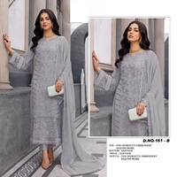 Faux Georgette lourde avec broderie lourde Costume Salwar pakistanais pour mariage et occasion spéciale d'Inde
