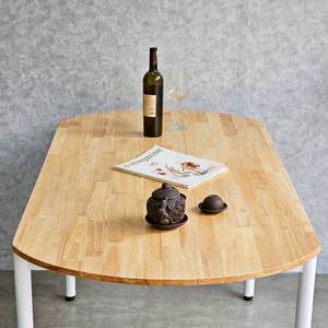 OMA II HBOM216 Minimalist Design 160x80cm Oval Wood and Iron <b>Table</b> - Product Image 6