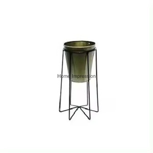 Modern Design <b>Pot</b> With Iron Stand Planter Newest Design Decorative Flower Display Planter And Stand Garden Items Custom Color - Product Image 1