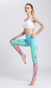 2025 personnalisé OEM imprimé femmes Yoga Fitness ensembles respirant Yoga Leggings et soutien-gorge de sport entraînement Spandex tissu ensemble - Product Image 3