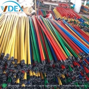 ด้ามไม้กวาดเคลือบสีพีวีซี ปลายพลาสติกสั้น - Product Image 3
