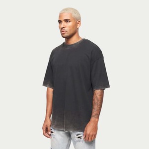 Vente en gros de t-shirt surdimensionné personnalisé pour hommes 100% coton délavé à l'acide style vintage streetwear avec sérigraphie personnalisée - Product Image 6