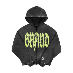 Sudaderas con capucha de manga larga deportivas con logotipo personalizado para mujer con cremallera informal y cordón sudaderas con capucha de gran tamaño para mujer con cremallera - Product Image 4