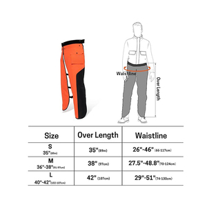 กางเกงป้องกันเลื่อยยนต์ 8 ชั้น ปรับได้ สำหรับผู้ชายและผู้หญิง ชุดทำงานคนงานป่าไม้ กางเกงเลื่อยยนต์ - Product Image 2