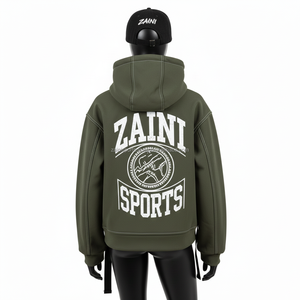 Veste Softshell pour femmes 320 GSM Imperméable Coupe-vent Respirante Panneaux verts Logo personnalisé Broderie Patch Veste Softshell pour femmes - Product Image 2