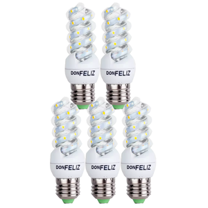Bombilla Espiral de Cristal Residencial Mini de Bajo Consumo, Base E14, Luz Cálida/Amarilla 3200K 23/26/30W, Control por Sensor de Luz, CRI 80 - Product Image 1