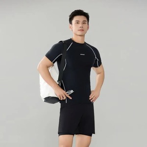Chemise de Compression hommes Fitness Gym Sport collants course T-Shirt Rashgard hauts T-Shirt séchage rapide à manches courtes T-Shirt pour hommes 850 - Product Image 3