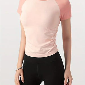 2023 nouveauté rose blanc vêtements d'entraînement Streetwear T-shirt femmes classique unisexe coton T-Shirt coupe régulière T-shirt coton - Product Image 5