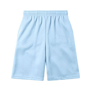 Pantalones cortos de gimnasio personalizados para hombre, cómodos pantalones cortos elásticos de algodón polar con patrón sólido y bolsillos, pantalones cortos de gimnasio lisos de lana - Product Image 4