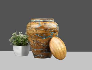 Lichtenberg Figura Urna Resina y Mango Madera Cremación Urna Humano Adulto Grande Urna Funeraria para Adultos hasta 200 Lbs - Product Image 6