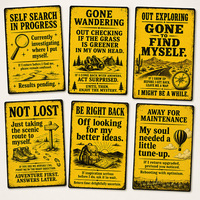 Letrero Metálico Vintage de Aventura, Letrero Metálico Rústico Retro, Decoración de Pared para Habitación de Viaje, Estilo Antiguo