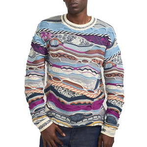 Custom Logo Men Printed Knit 100% Cotton Breathable Winter Casual <b>Pullover</b> <b>Sweater</b> for Men Streetwear - Product Image 1