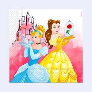 <b>Princesses</b> <b>Party</b> Napkins 33X33Cm 20Pcs Per <b>Bag</b> For Celebrations - Product Image 1