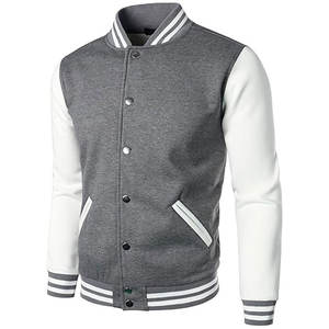 Best Selling High Quality Men's Winter Varsity Jackets Stand Collar Front Logo Custom Logo Breathable Polyester Wholesale - Product Image 2