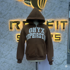 เสื้อฮู้ดสำหรับผู้ชายเสื้อฮู้ดแบบมีซิปพิมพ์ลายพัฟดีไซน์ตามสั่ง - Product Image 1