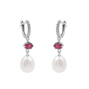 อัญมณีไข่มุกทับทิมธรรมชาติที่ไม่ซ้ำใครหรูหรา925อัญมณีลดลง5.1กรัมเครื่องประดับสำหรับงานแต่งงานของขวัญราคาถูก - Product Image 5