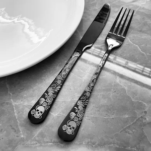 Ensembles de couverts de table décoratifs en acier inoxydable avec poignée en métal pour restaurants de luxe cuisine à domicile avec taille personnalisée - Product Image 4