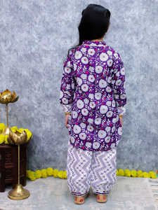ชุด dhoti kurta สำหรับเด็กชุดพื้นเมืองผ้าฝ้ายนุ่มสำหรับเด็กผู้หญิงเสื้อผ้าขายส่งจากโรงงานอินเดีย - Product Image 2