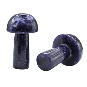 Champignon de lépidolite sculpture en cristal naturel pierre de guérison Mini figurine de pierres précieuses pour la décoration intérieure et les cadeaux d'énergie Reiki - Product Image 2