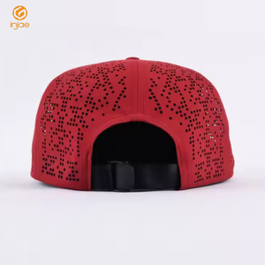 Nuevo diseño, sombrero de corte láser de cuerda bordada de 5 paneles, sombrero de Golf perforado con láser impermeable en blanco para hombres, Hip Hop, viajes y fiestas - Product Image 4